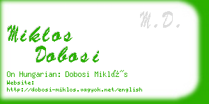 miklos dobosi business card